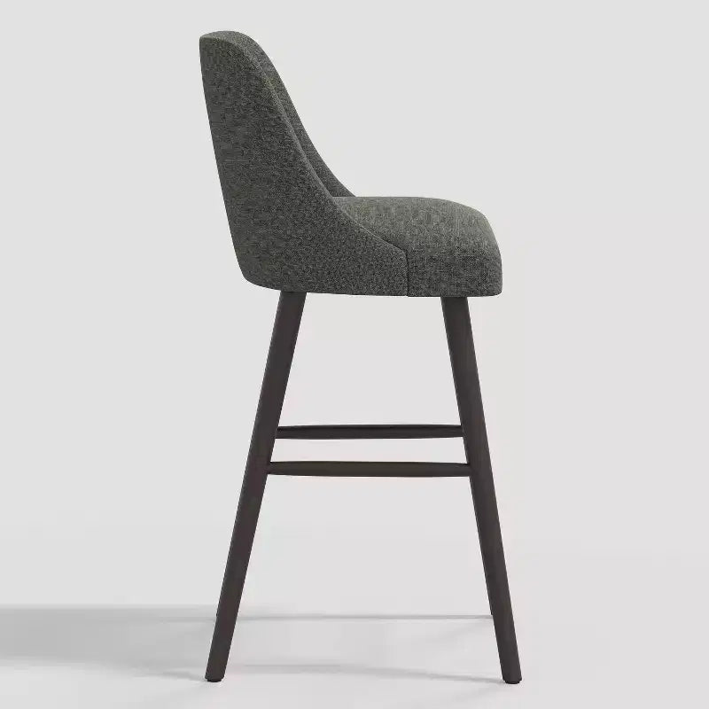 Tabouret de bar à hauteur de comptoir Geller 31 avec repose-pieds en lin texturé moderne - Threshold