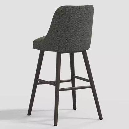 Tabouret de bar à hauteur de comptoir Geller 31 avec repose-pieds en lin texturé moderne - Threshold