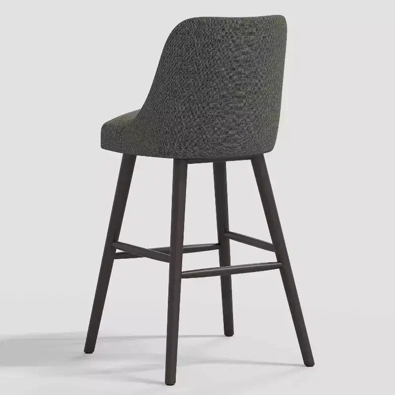 Tabouret de bar à hauteur de comptoir Geller 31 avec repose-pieds en lin texturé moderne - Threshold