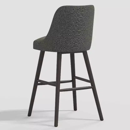Tabouret de bar à hauteur de comptoir Geller 31 avec repose-pieds en lin texturé moderne - Threshold