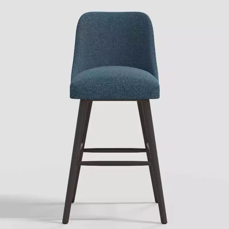 Tabouret de bar à hauteur de comptoir Geller 31 avec repose-pieds en lin texturé moderne - Threshold