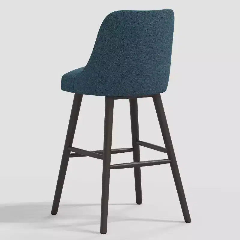 Tabouret de bar à hauteur de comptoir Geller 31 avec repose-pieds en lin texturé moderne - Threshold
