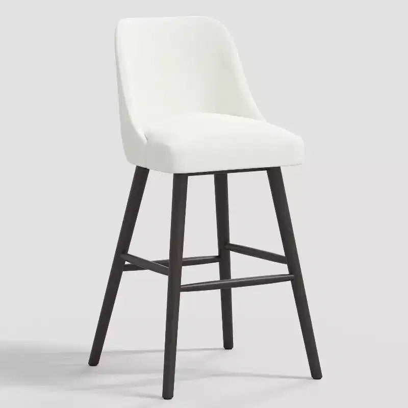 Tabouret de bar à hauteur de comptoir Geller 31 avec repose-pieds en lin texturé moderne - Threshold