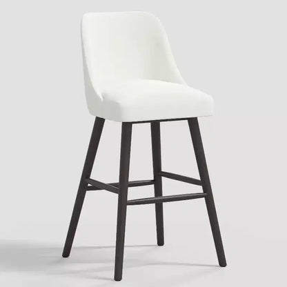Tabouret de bar à hauteur de comptoir Geller 31 avec repose-pieds en lin texturé moderne - Threshold