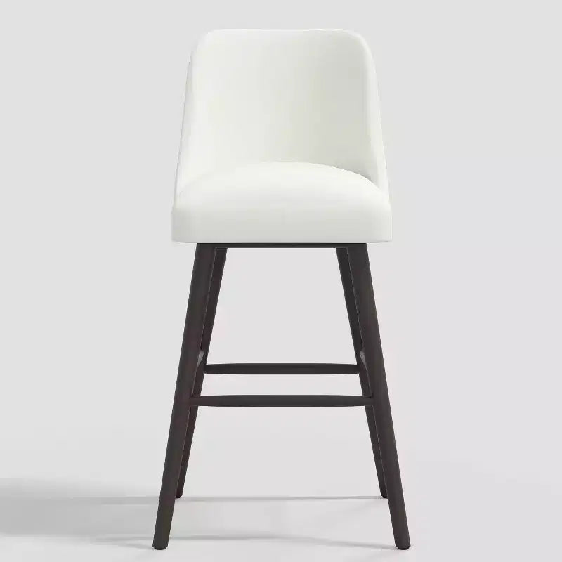 Tabouret de bar à hauteur de comptoir Geller 31 avec repose-pieds en lin texturé moderne - Threshold