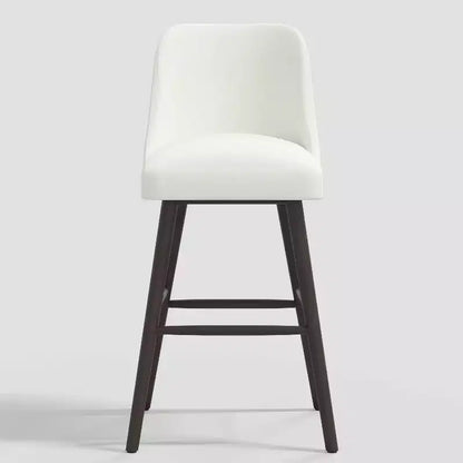 Tabouret de bar à hauteur de comptoir Geller 31 avec repose-pieds en lin texturé moderne - Threshold