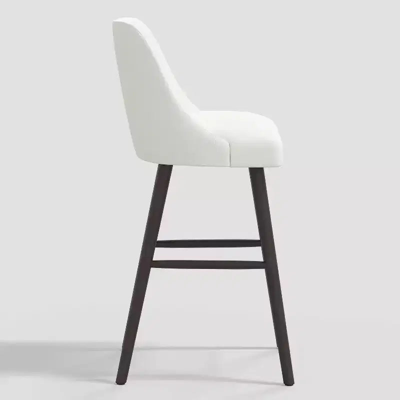Tabouret de bar à hauteur de comptoir Geller 31 avec repose-pieds en lin texturé moderne - Threshold