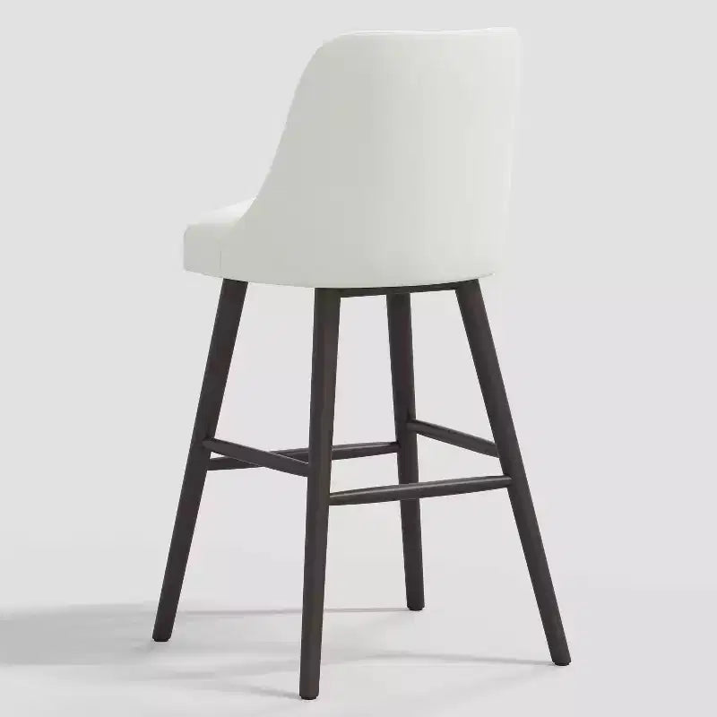 Tabouret de bar à hauteur de comptoir Geller 31 avec repose-pieds en lin texturé moderne - Threshold