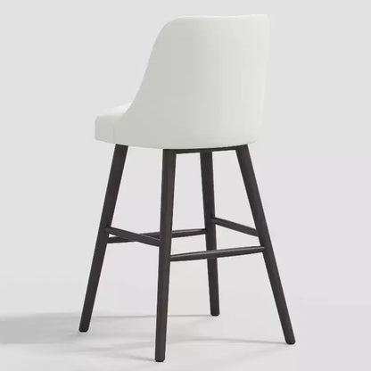 Tabouret de bar à hauteur de comptoir Geller 31 avec repose-pieds en lin texturé moderne - Threshold