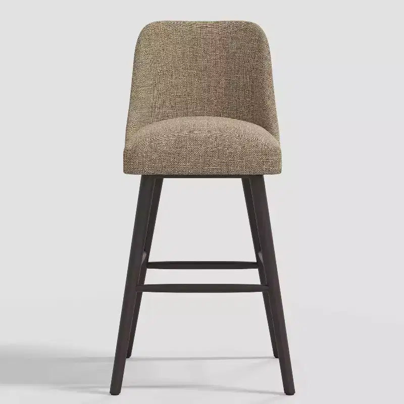 Tabouret de bar à hauteur de comptoir Geller 31 avec repose-pieds en lin texturé moderne - Threshold