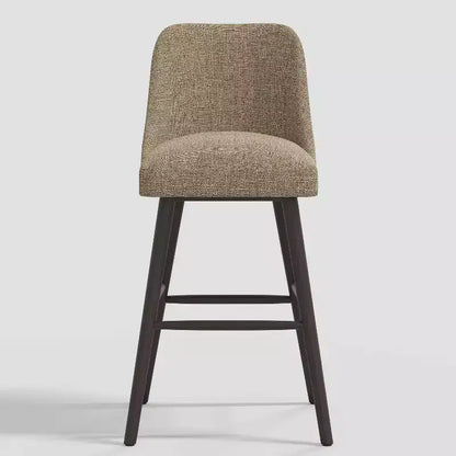 Tabouret de bar à hauteur de comptoir Geller 31 avec repose-pieds en lin texturé moderne - Threshold