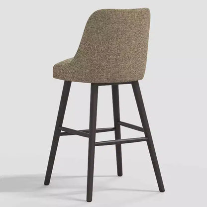 Tabouret de bar à hauteur de comptoir Geller 31 avec repose-pieds en lin texturé moderne - Threshold