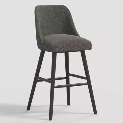 Tabouret de bar à hauteur de comptoir Geller 31 avec repose-pieds en lin texturé moderne - Threshold