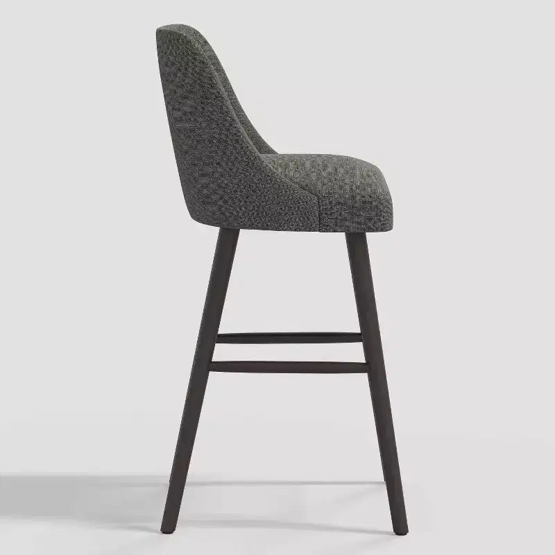 Tabouret de bar à hauteur de comptoir Geller 31 avec repose-pieds en lin texturé moderne - Threshold