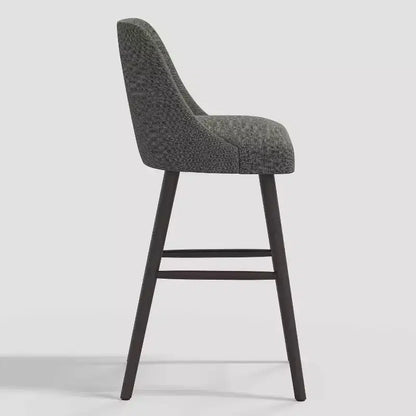 Tabouret de bar à hauteur de comptoir Geller 31 avec repose-pieds en lin texturé moderne - Threshold
