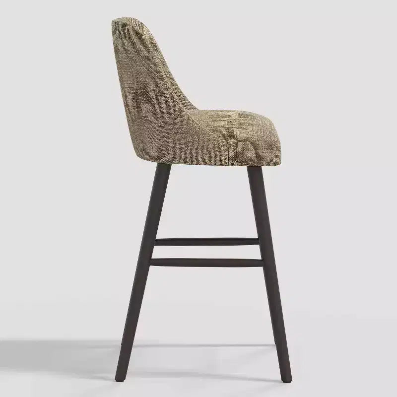 Geller 31 Modern Textured Linen Counter Height Barstool with Footrest - Threshold