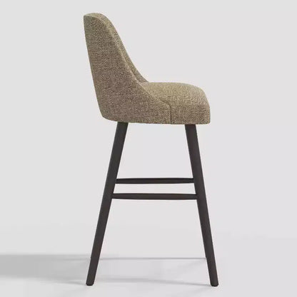 Geller 31 Modern Textured Linen Counter Height Barstool with Footrest - Threshold