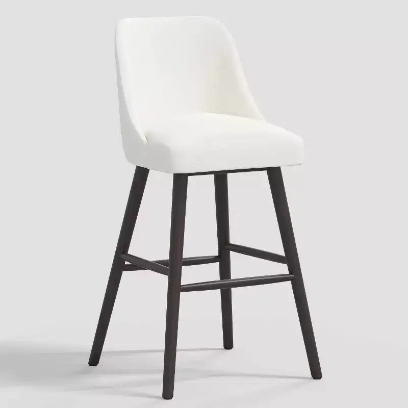 Tabouret de bar à hauteur de comptoir Geller 31 avec repose-pieds en lin texturé moderne - Threshold