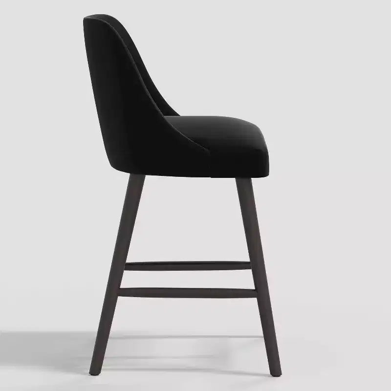 Tabouret de bar 27 Geller avec repose-pieds en velours - Threshold