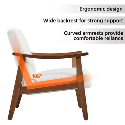 Fauteuil d'appoint moderne Yaheetech en similicuir avec pieds en bois massif