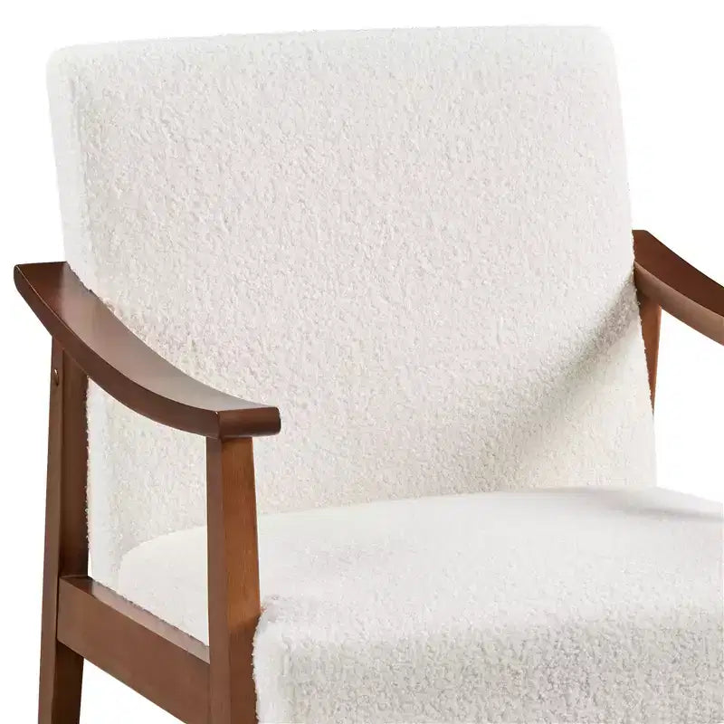 Fauteuil d'appoint moderne Yaheetech en similicuir avec pieds en bois massif