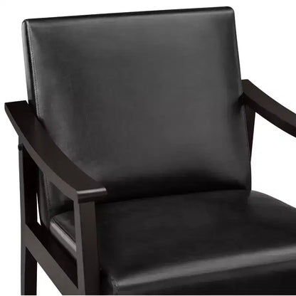Fauteuil d'appoint moderne Yaheetech en similicuir avec pieds en bois massif