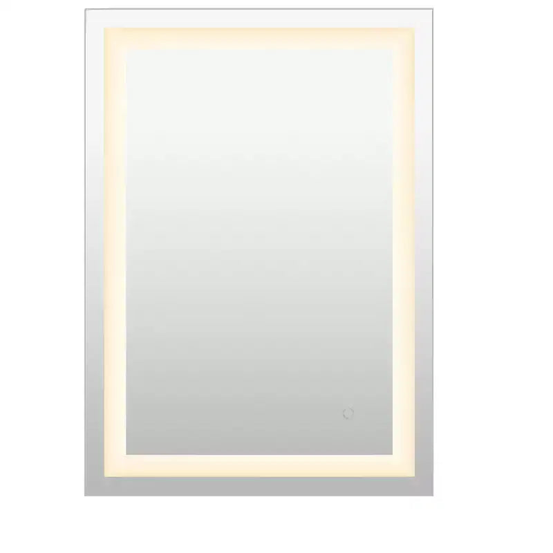 Miroir de courtoisie rectangulaire sans cadre anti-buée en aluminium à éclairage frontal LED tricolore Remy avec commande tactile intelligente - JONATHAN Y