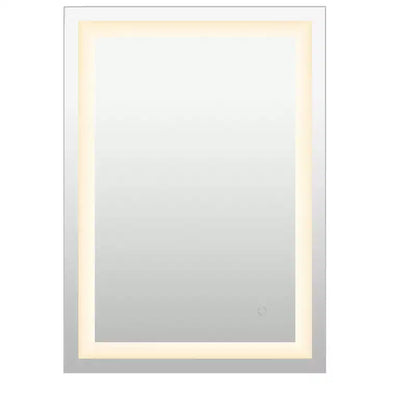Miroir de courtoisie rectangulaire sans cadre anti-buée en aluminium à éclairage frontal LED tricolore Remy avec commande tactile intelligente - JONATHAN Y
