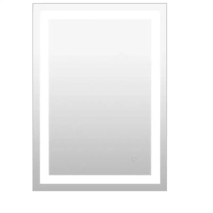 Miroir de courtoisie rectangulaire sans cadre anti-buée en aluminium à éclairage frontal LED tricolore Remy avec commande tactile intelligente - JONATHAN Y