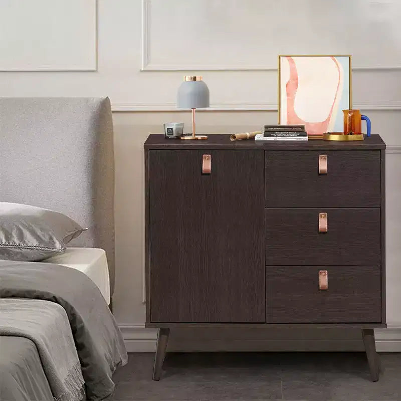 Costway Buffet Console d'entrée avec meuble de présentation marron pour la maison