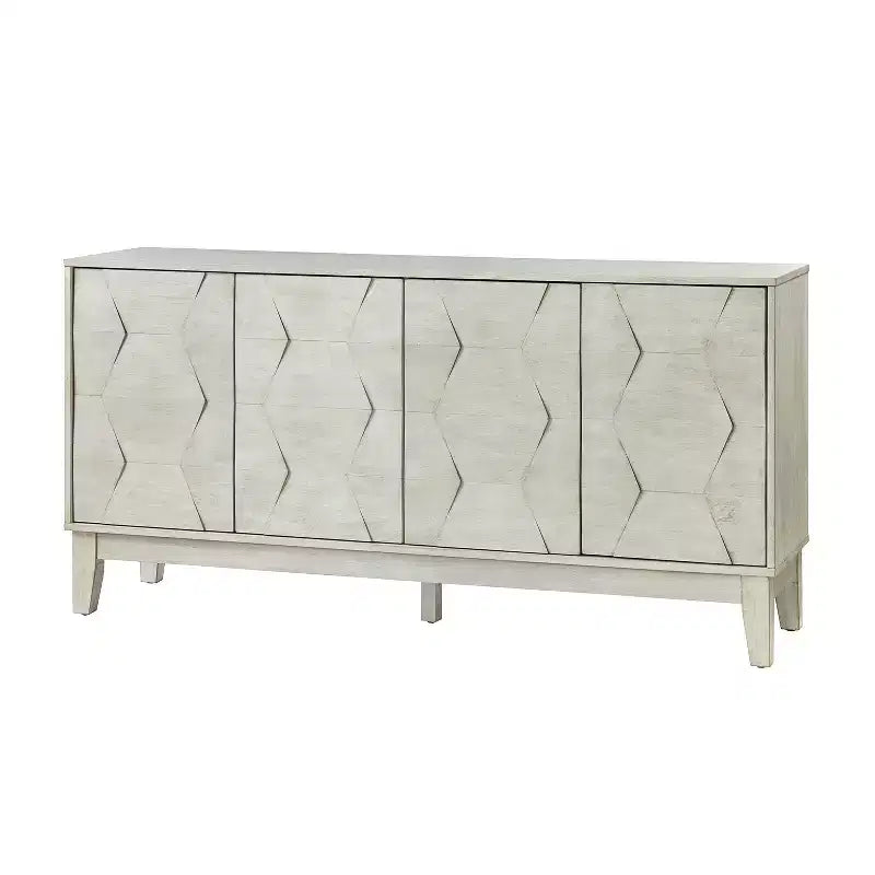 Buffet de rangement Kamis 60 Farmhouse avec pieds en bois massif | KARAT HOME
