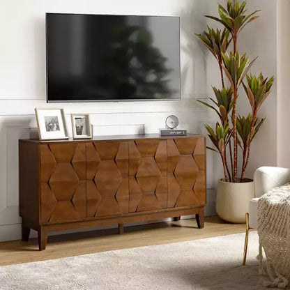 Buffet de rangement Kamis 60 Farmhouse avec pieds en bois massif | KARAT HOME