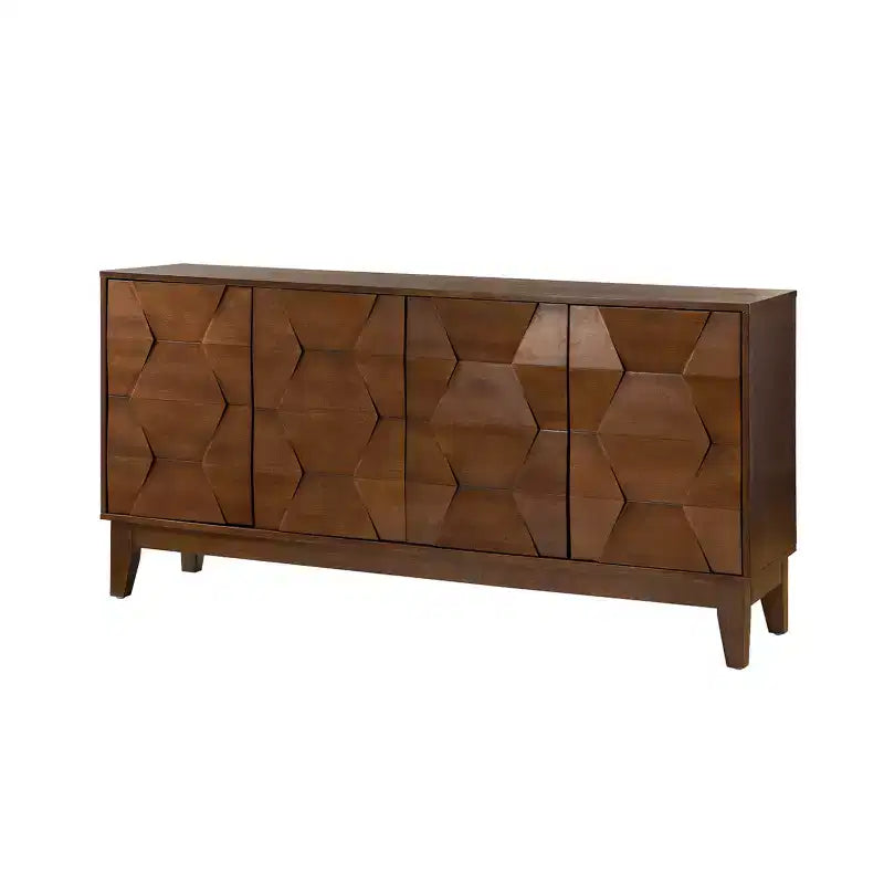 Buffet de rangement Kamis 60 Farmhouse avec pieds en bois massif | KARAT HOME