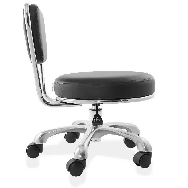 Tabouret de salon hydraulique roulant Saloniture avec dossier - Chaise pivotante réglable pour spa ou cabinet médical