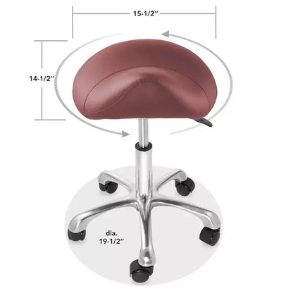 Tabouret selle ergonomique Saloniture – Siège hydraulique réglable, Chaise de salon à roulettes pivotantes