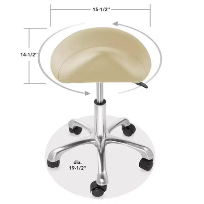 Tabouret selle ergonomique Saloniture – Siège hydraulique réglable, Chaise de salon à roulettes pivotantes
