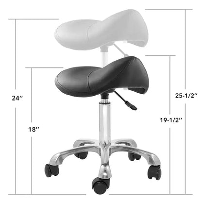 Tabouret selle ergonomique Saloniture – Siège hydraulique réglable, Chaise de salon à roulettes pivotantes
