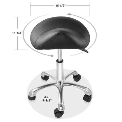 Tabouret selle ergonomique Saloniture – Siège hydraulique réglable, Chaise de salon à roulettes pivotantes