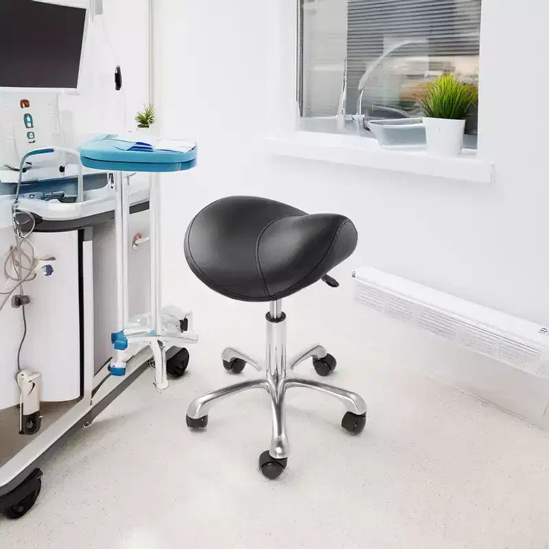 Tabouret selle ergonomique Saloniture – Siège hydraulique réglable, Chaise de salon à roulettes pivotantes