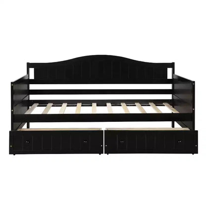 Lit de repos double en bois avec 2 tiroirs - ModernLuxe