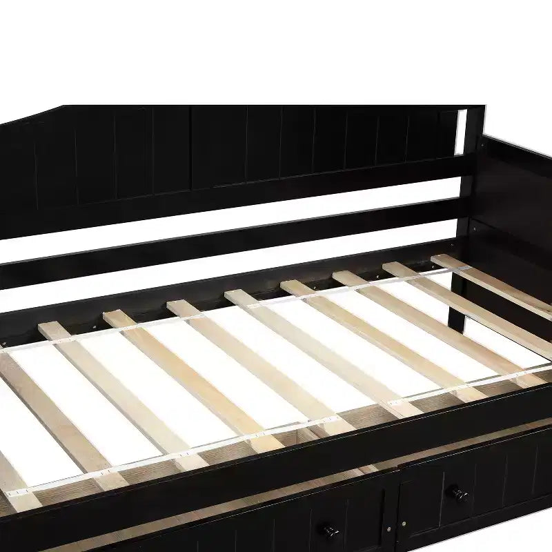 Lit de repos double en bois avec 2 tiroirs - ModernLuxe
