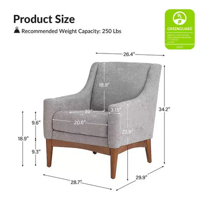 Lot de 2 fauteuils Gérard de style moderne du milieu du siècle avec accoudoirs inclinés | ART OF LIVING DESIGNS