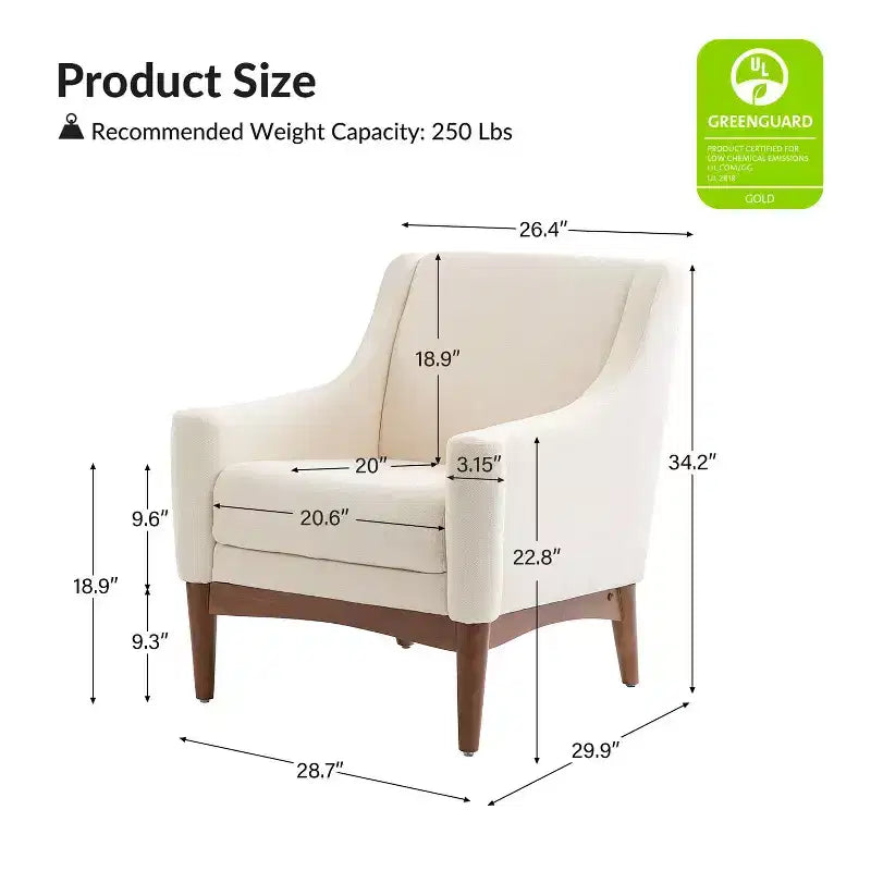 Lot de 2 fauteuils Gérard de style moderne du milieu du siècle avec accoudoirs inclinés | ART OF LIVING DESIGNS