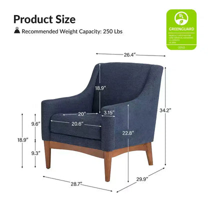 Lot de 2 fauteuils Gérard de style moderne du milieu du siècle avec accoudoirs inclinés | ART OF LIVING DESIGNS