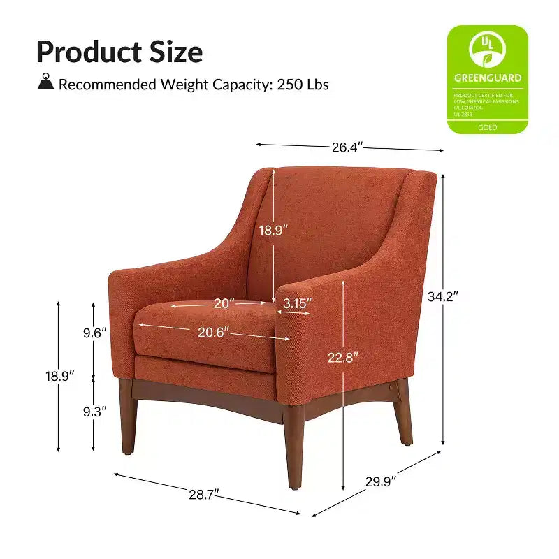 Lot de 2 fauteuils Gérard de style moderne du milieu du siècle avec accoudoirs inclinés | ART OF LIVING DESIGNS