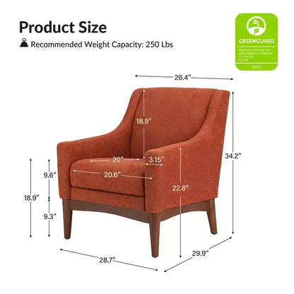 Lot de 2 fauteuils Gérard de style moderne du milieu du siècle avec accoudoirs inclinés | ART OF LIVING DESIGNS