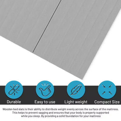 Continental Sleep, planches/lattes de soutien de matelas vertical en bois de 0,75 pouce avec housse