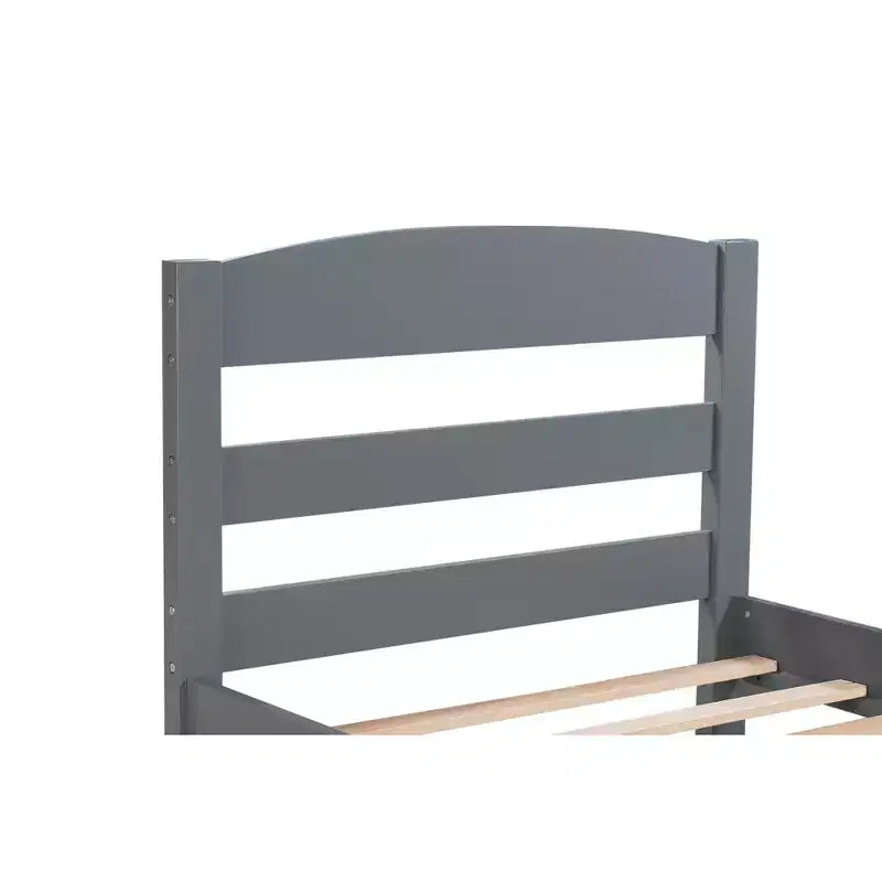 Cadre de lit plateforme en bois pour lit jumeau avec tiroir de rangement et support à lattes - ModernLuxe