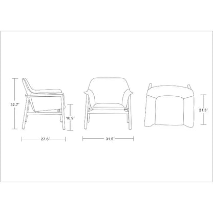 Ensemble de 2 chaises d'appoint Miller en lin tissé - Manhattan Comfort