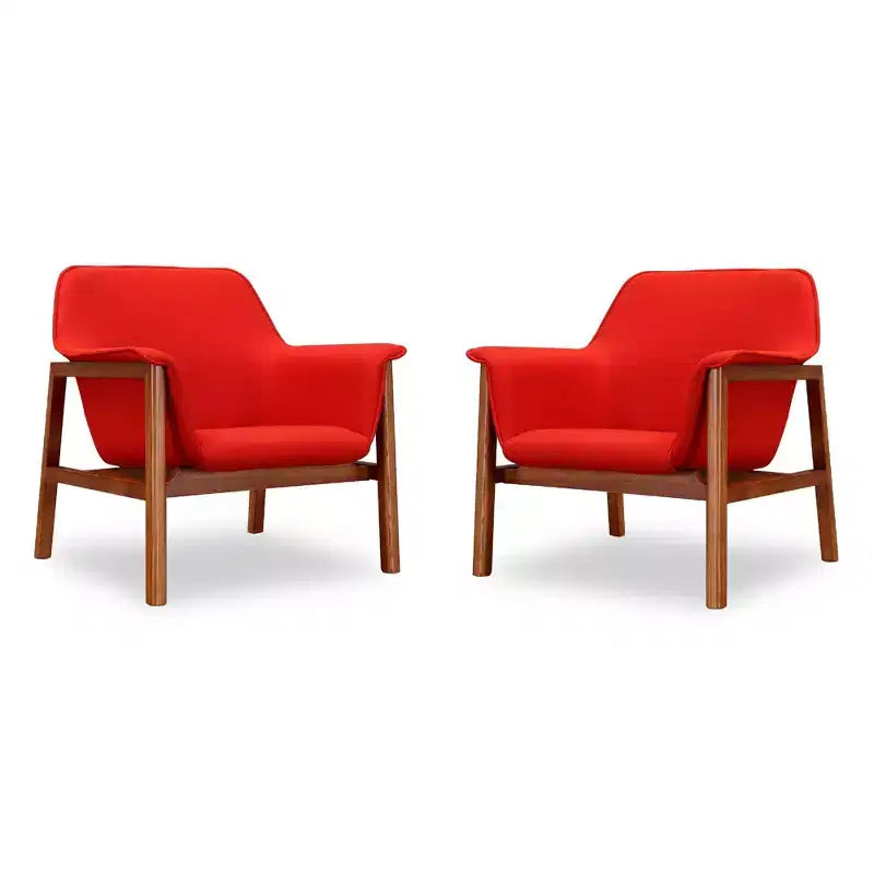 Ensemble de 2 chaises d'appoint Miller en lin tissé - Manhattan Comfort